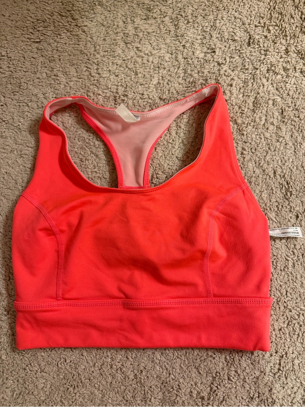 Free People Movement Neon Coral Sports Bra
